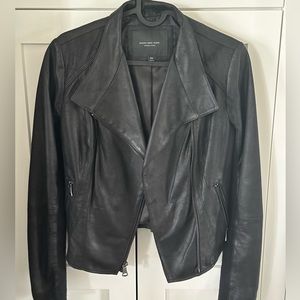 Leather women coat , size :XS